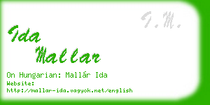 ida mallar business card